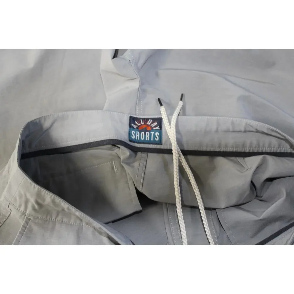 Faherty All Day Shorts Mens 35 Gray Flat Front Stretch Performance 9